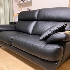 ニトリ　ソファー　合皮　3人掛　nシールド　3人用　美品　直接取引