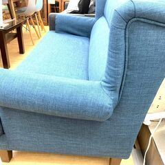 レガストック川崎本店】3人掛けソファ ブルー W172 H83 D80