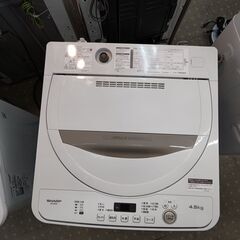 シャープ ES-GE4E-C 4.5kg 洗濯機 保証有り【愛千142】