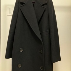 ステラ・マッカートニー ダブルブレスト チェスターコート 黒 38