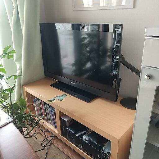 SONY BRAVIA32型テレビ(2011年製)とテレビ台と録画用ハードディスク1TB