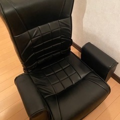 座椅子　黒レザー