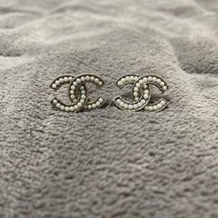 【ネット決済・配送可】【CHANEL】パール付ピアス