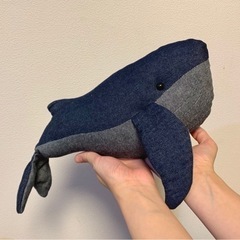 【ハンドメイド】40センチのクジラさんぬいぐるみ②