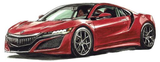 NC-211 ホンダNSX 限定版画 直筆サイン有 額装済 作家 平右ヱ門