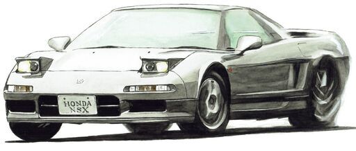 NC-211 ホンダNSX 限定版画 直筆サイン有 額装済 作家 平右ヱ門