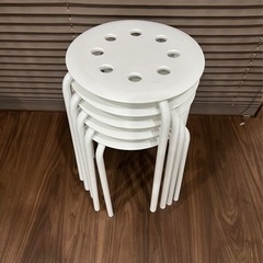 丸椅子　イス　ホワイト　54脚（バラ売り相談可）
