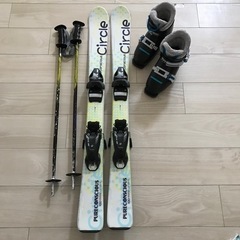 スキー板(ビンディング付き) ストック　スキー靴