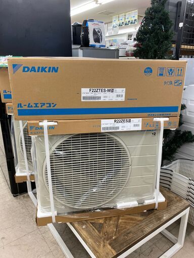 ★486 DAIKIN ダイキン ルームエアコン 2.2kw 2022年製 F22ZTES-W 新品未使用【リサイクルマート宇宿店】