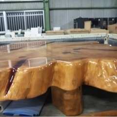 切り株座卓　美品