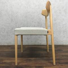 🔷🔶🔷pa2/73 K HIDA 飛騨産業 キツツキ 布張り ホワイトオーク チェア ダイニングチェア 椅子 イス 食堂椅子 インテリア 展示品🔷🔶🔷