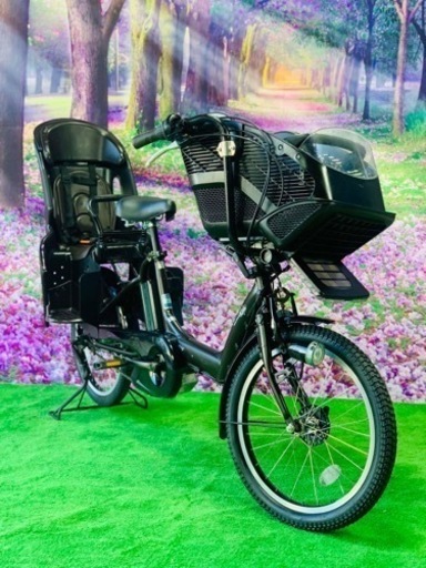 ❹ 4521子供乗せ電動自転車ヤマハ3人乗り新品20インチ良好バッテリー