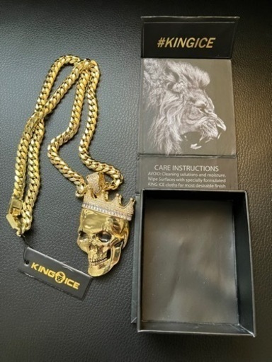 激安新品kingice スカルネックレス