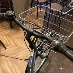 前後タイヤ新品！】LEDオートライト 6段変速 26インチ自転車 パープル