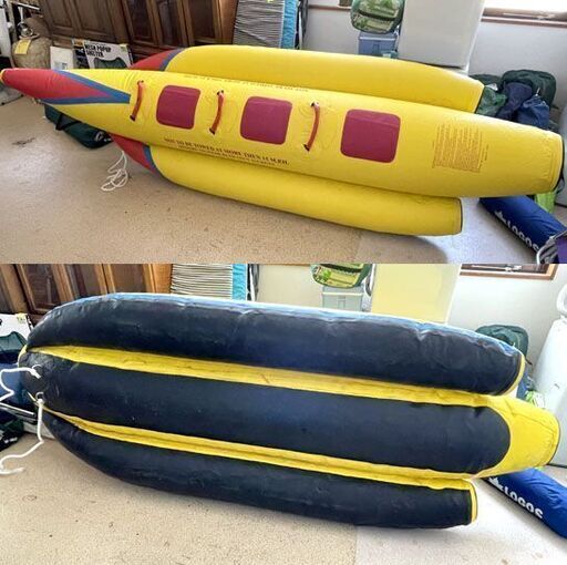 3人乗り バナナボート 約340cm 牽引 マリンジェット 水上/雪上