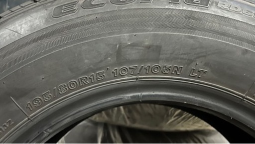 ハイエース 純正 新車外し 4本セット ブリヂストン エコピア