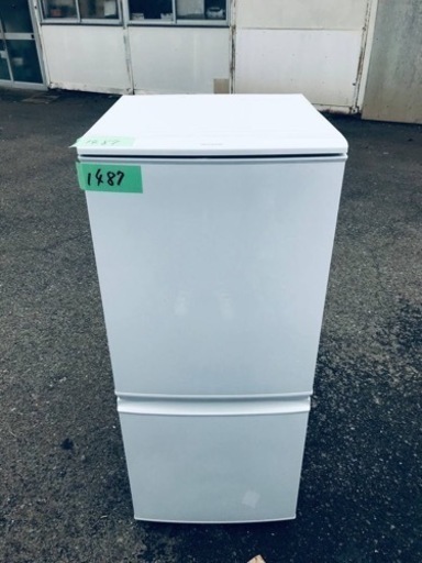 1487番 SHARP✨ノンフロン冷凍冷蔵庫✨SJ-D14A-W‼️