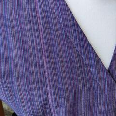 会津木綿からラップドレス