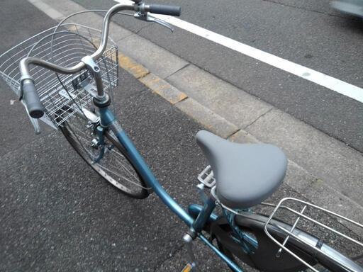 中古自転車２３３６　前後タイヤ新品！　パナソニック　シナモン　B-CNS616V　２６インチ　ギヤなし　LEDダイナモライト　キッキーと音がならない後輪ブレーキ
錆びにくい部品：ドロヨケ・ハンドル・リヤキャリア・リムスポーク・フロントブレーキ・ブレーキレバー・クランク 中古自転車2336 前後タイヤ新品！ パナソニック シナモン B