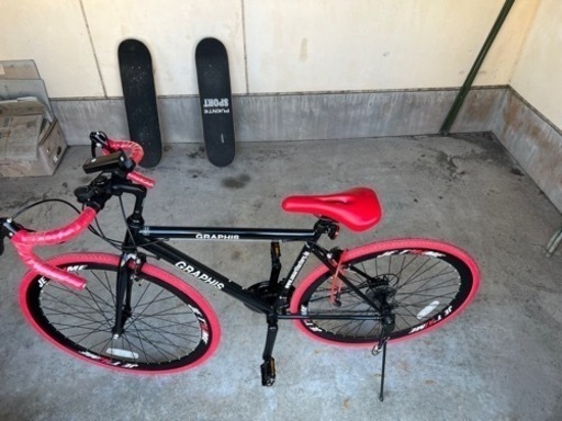 ロードバイク GRAPHIS 組立式 +スケボー×2 - ロードバイク 
