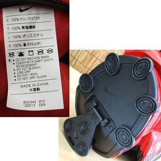 使用感少なめ★ナイキ ゴルフ キャリー スタンドキャディバッグ BG0342 レッド 8.5型 8分割 NIKE 赤黒 ☆ PayPay(ペイペイ)決済可能 ☆ 札幌市 豊平区 平岸