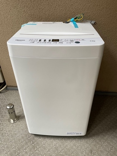 ハイセンス 4.5kg全自動洗濯機 ホワイト HWE4503