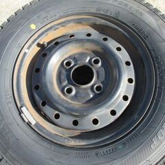 【来店取替】軽バントラック用 新品スタッドレスタイヤ 145R12 6PR 4本セット 鉄ホイール付き 