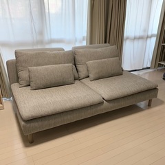 IKEA ソーデルハムン 3人掛けソファ ＋ ヘッドレスト…