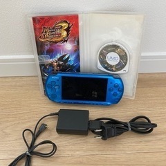 PSP ブルー　充電器　モンスターハンター3rd