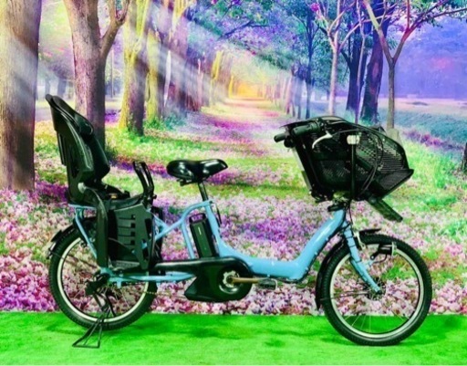 ❷ 4612子供乗せ電動自転車ヤマハ3人乗り新品20インチ良好バッテリー