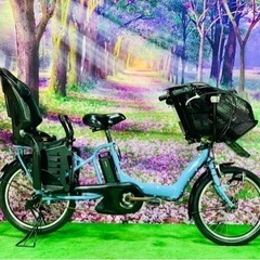 ❷ 4612子供乗せ電動自転車ヤマハ3人乗り新品20インチ良好バ...