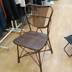 ヤマカワ ラタン テーブルセット 直径90×高73cm チェア2脚 3点セット ガラス ダイニング カフェ YAMAKAWA 札幌市 清田区 平岡