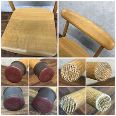 🔷🔶🔷KI14/88　飛騨産業 キツツキ SEOTO チェア 板座 ホワイトオーク OU色 KD201N ダイニングチェア 椅子 イス 食堂椅子 インテリア 展示品 ②🔷🔶🔷 