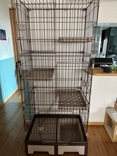 猫　ケージ　3段  トイレ　値下げしました。