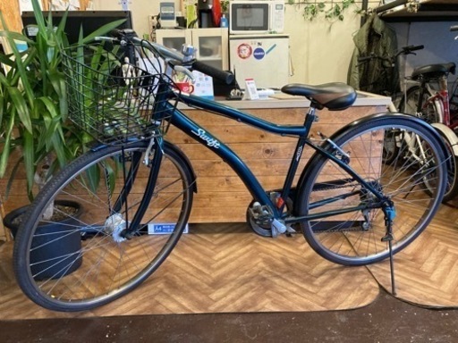 自転車 【ノーパンクタイヤ！】LEDオートライト 6段変速 27インチ 