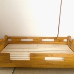 シングルベッドフレーム　木製すのこベッド　