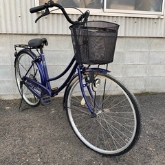 【ネット決済】26インチ　ママチャリ　自転車　青