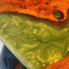 レジンテーブル　椅子付き