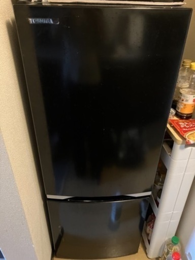 TOSHIBAの冷蔵庫です。 GR-S15BS ブラック 2021年製です★ 容量は153L