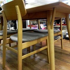 ニトリ フィルン 4人掛けダイニングセット イス×4脚 幅150×奥80×高70cm ナチュラル系 食卓 テーブル 家具 札幌市 厚別区