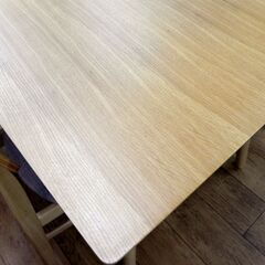 ニトリ フィルン 4人掛けダイニングセット イス×4脚 幅150×奥80×高70cm ナチュラル系 食卓 テーブル 家具 札幌市 厚別区