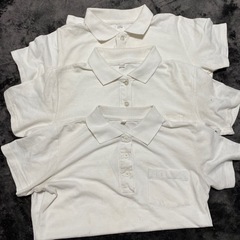白半袖ポロシャツ130cm３枚
