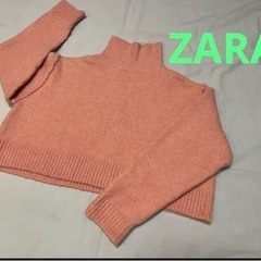 【ZARA】ショート丈タートルニット　ピンク