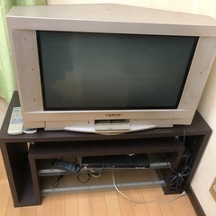 テレビとテレビ台(黒色)