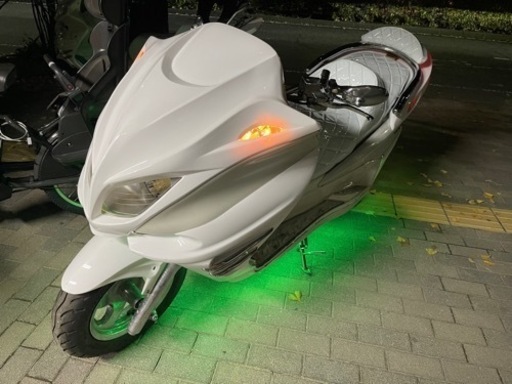 【YAMAHAマジェスティーc】SG03J オールホワイトカスタムスピーカー付き