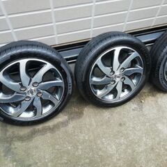 中古アルミタイヤ165.55R14 日産純正アルミ