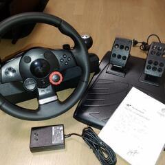 PS3 PS2対応　ハンコン　ドライビングフォースGT　GT5プ...