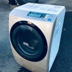 ①♦️EJ1165番 HITACHI ドラム式電気洗濯乾燥機