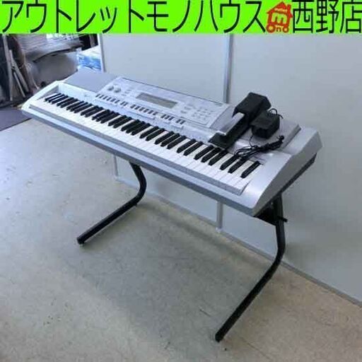 キーボード カシオ WK-210 76鍵盤 ピアノ ペダル付き スタンド付き タッチレスポンス 札幌 西野店