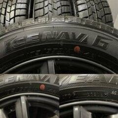 【GOODYEAR ICENAVI6 175/65R15】スタッドレス【NIRVANA 15インチ 5.5J4HPCD100+42】18年製 バリ溝 キューブ ヴィッツ フィット等　(TA683)クレジットカード QRコード決済可能